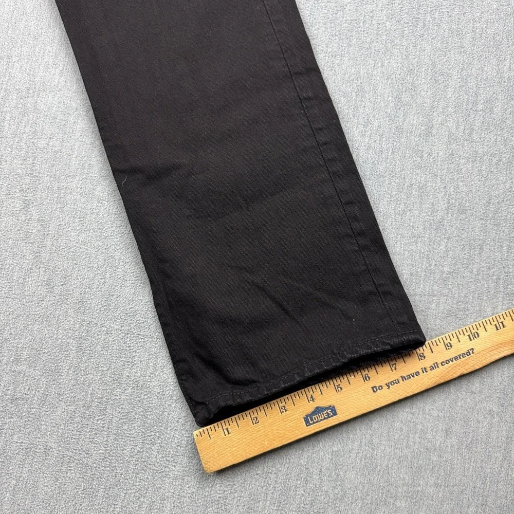Levis 501 Jeans Mens 36X32 Black Button Fly Straight Cotton Classic Denim Pants